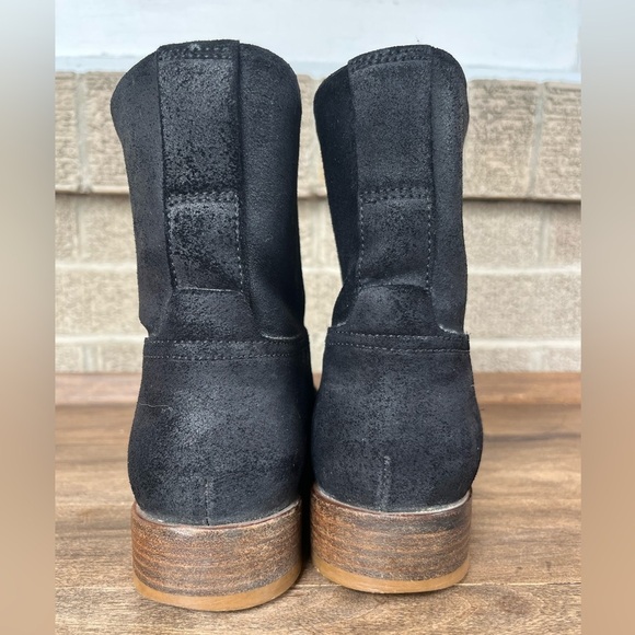 Rag & Bone Holly Black Suede Ankle Boots Size 38 - Picture 2 of 9